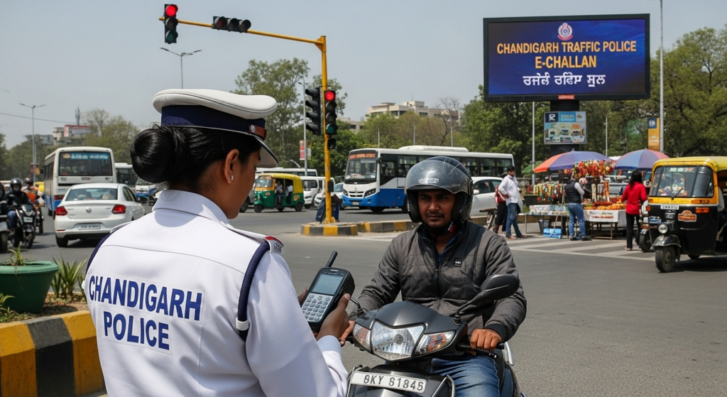 how to pay e-challan in chandigarh