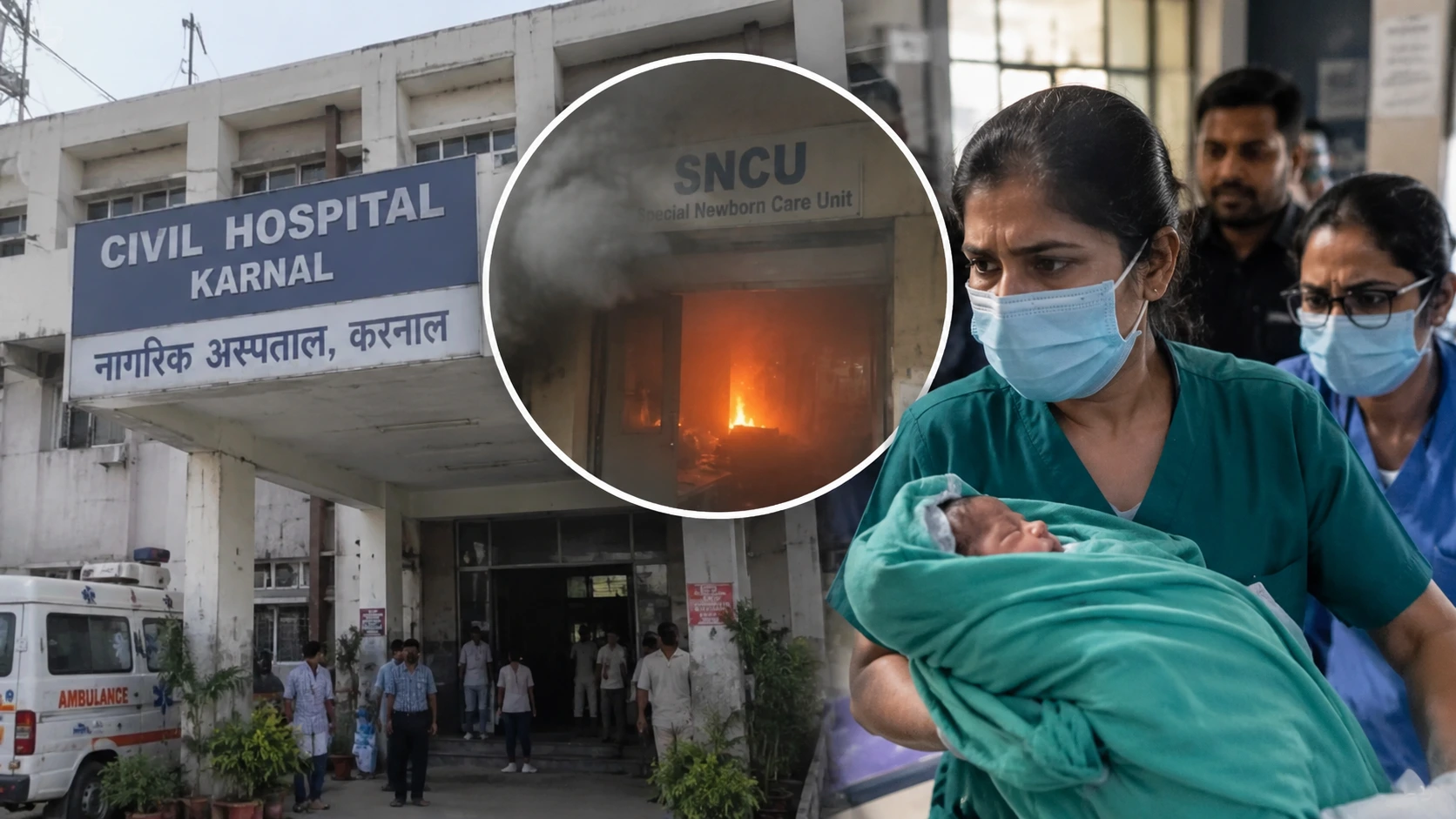 Karnal Civil Hospital Fire: SNCU में लगी आग, 10 Newborns का सुरक्षित Rescue, पढ़ें पूरी रिपोर्ट 1 Karnal Civil Hospital Fire: SNCU में लगी आग, 10 Newborns का सुरक्षित Rescue, पढ़ें पूरी रिपोर्ट